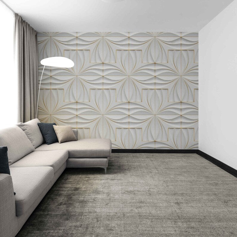 Modern 3d wallpaper, Fake 3D Wall Panel