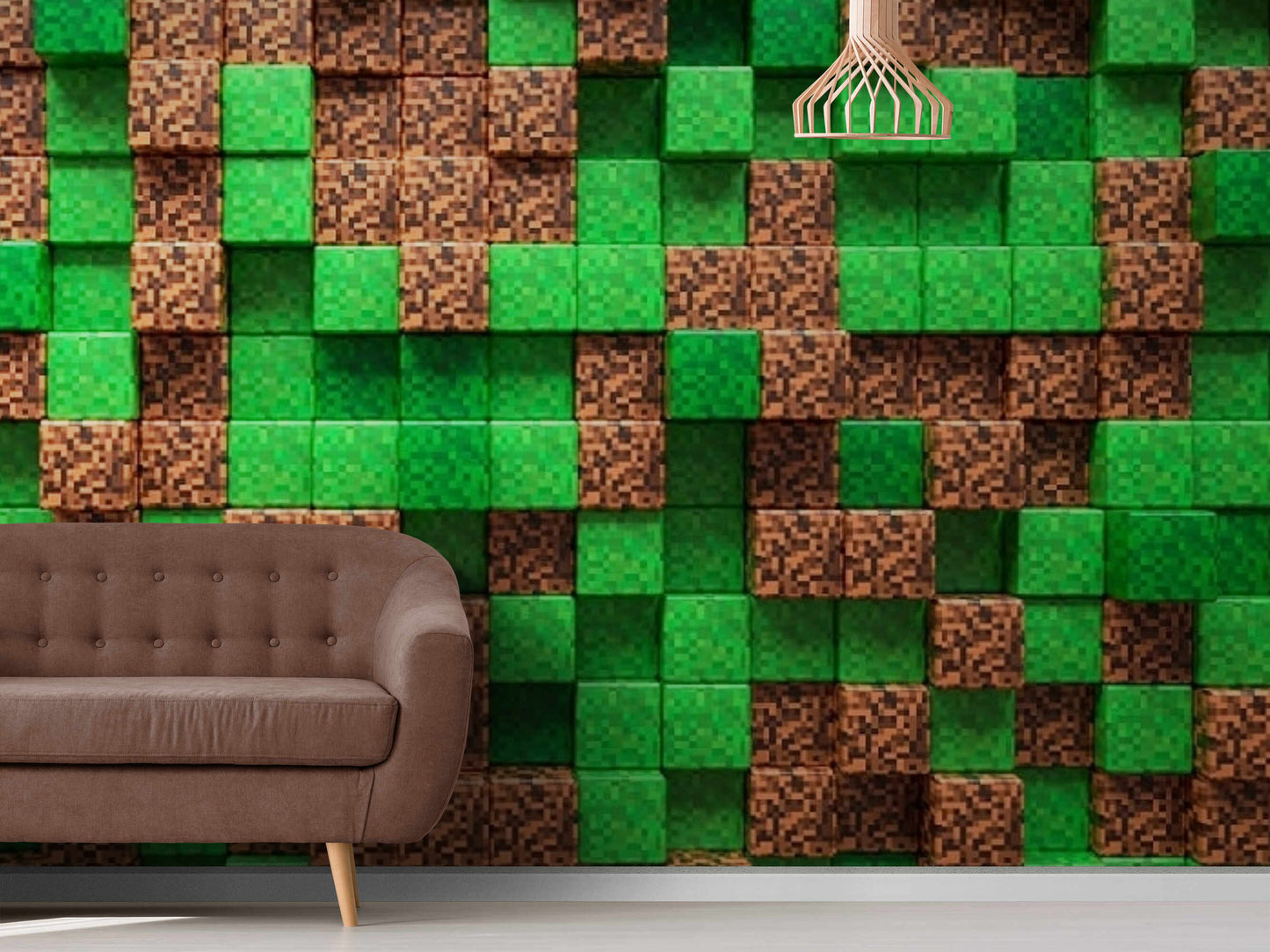 Game room Minecraft Wallpaper Peel and Stick | AccentWallpapers