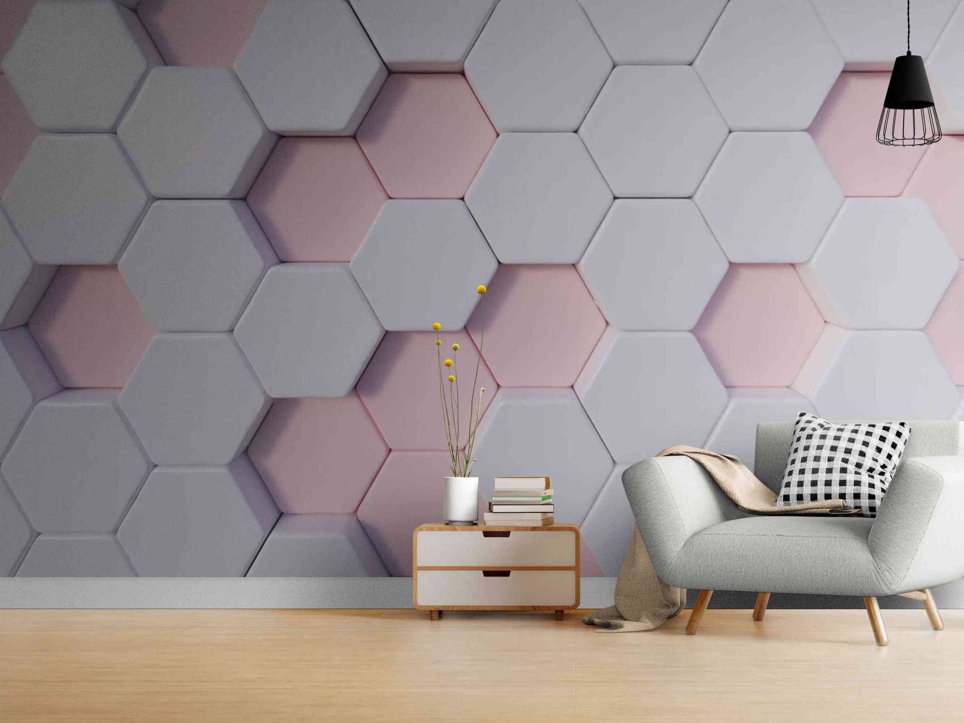 Geometric Hexagon Wall Art