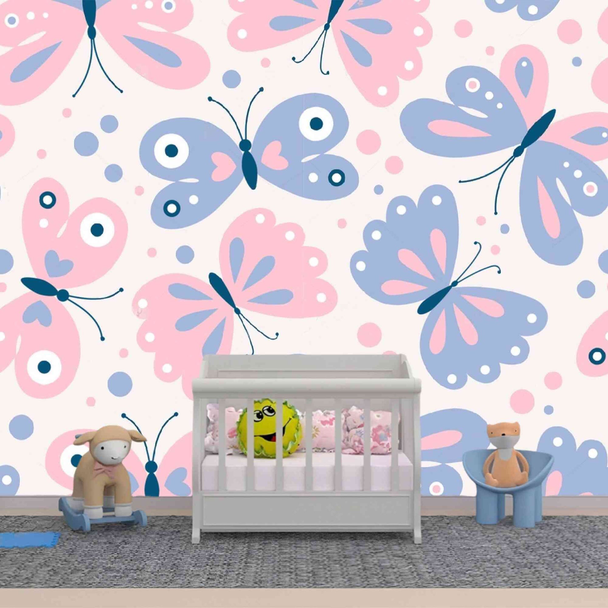 Whimsical Butterflies Wallpaper for Babies