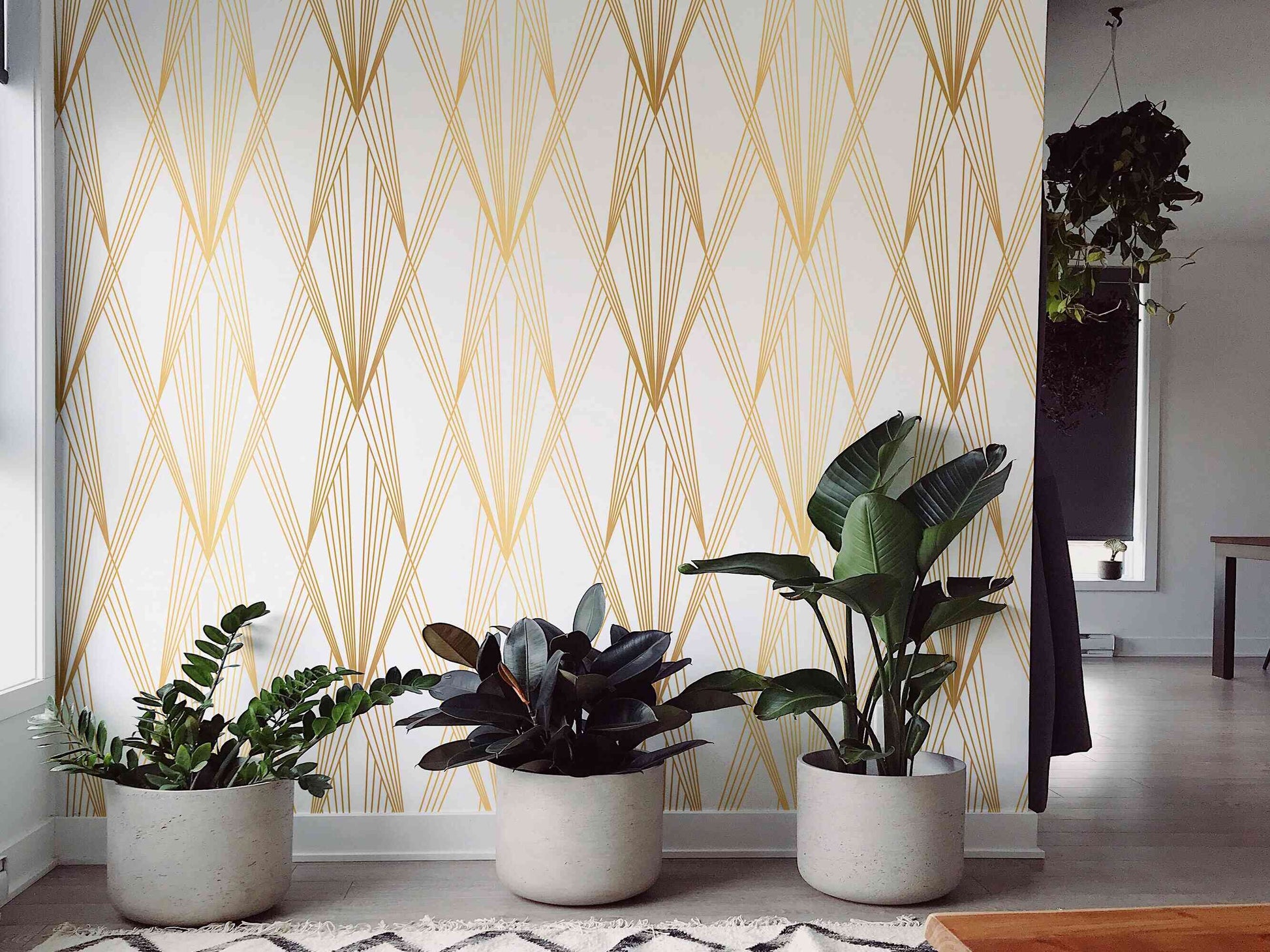 Chic removable mural wallpaper, perfect for a swift and sophisticated decor upgrade.