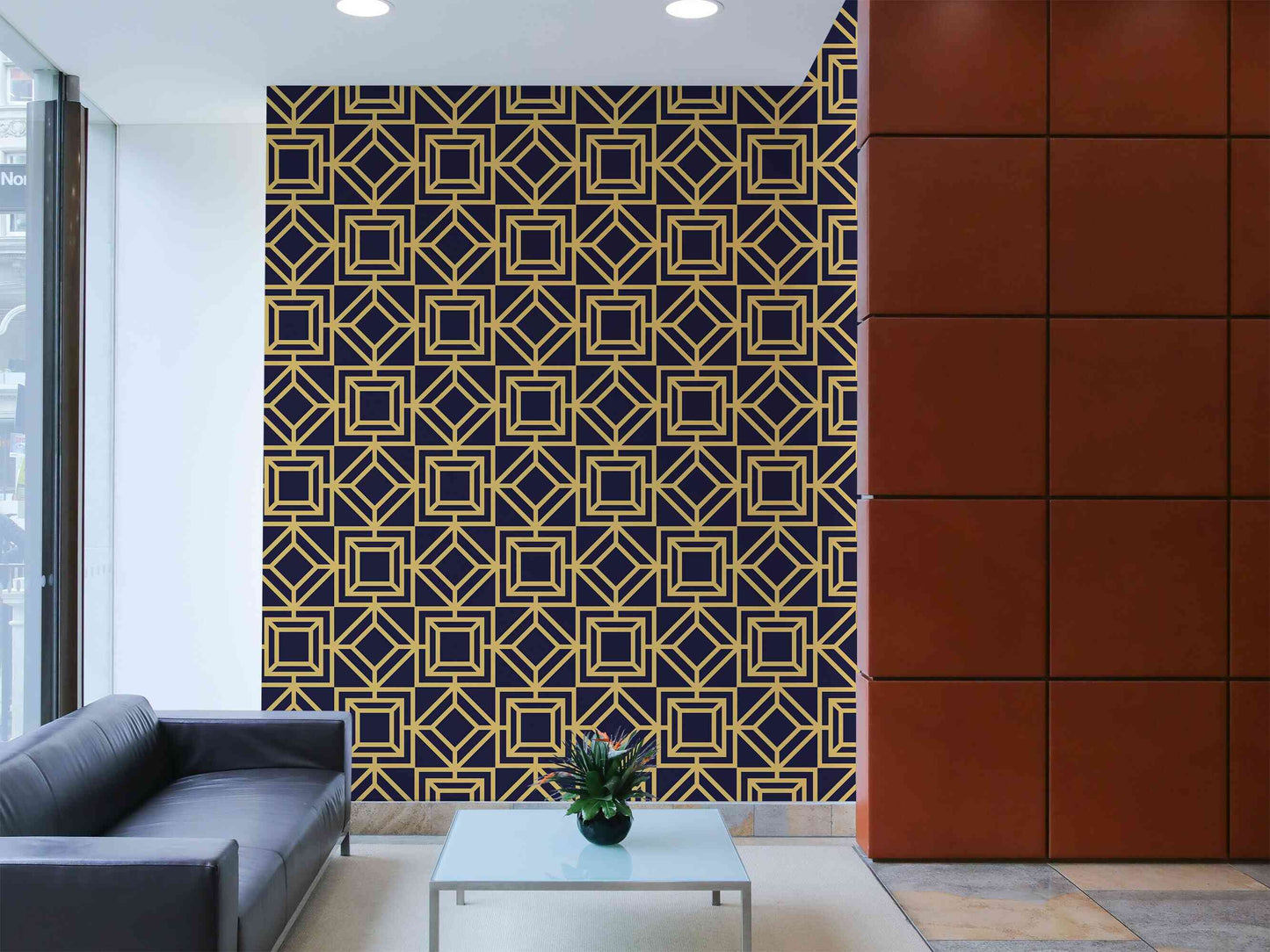 Easy-to-apply luxury wallpaper, perfect for quick interior transformations.