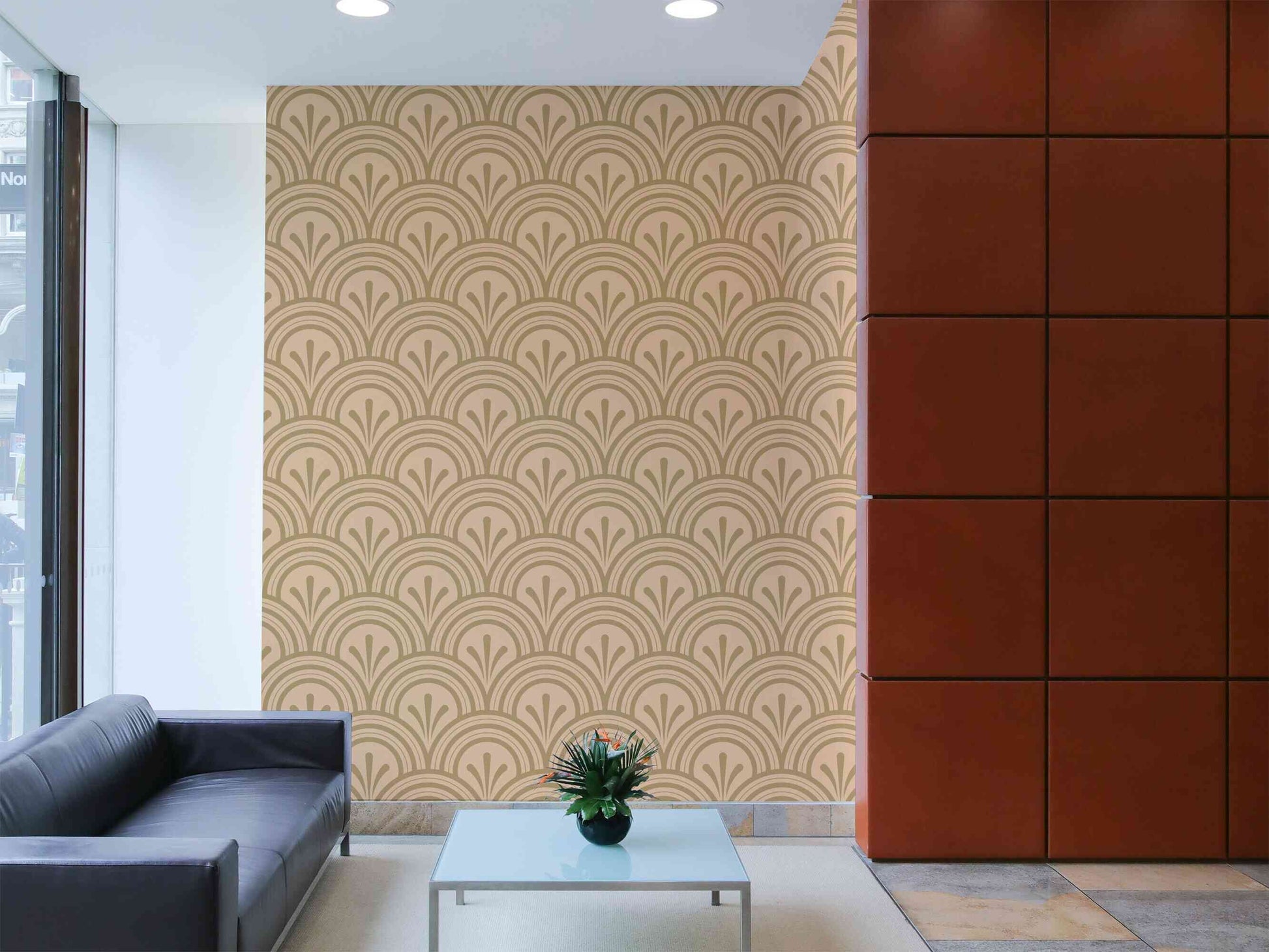 Elegant pattern mural wallpaper, perfect for dramatizing your interior design.