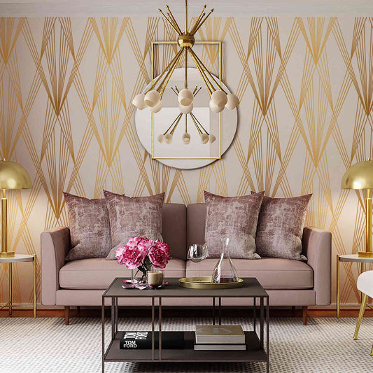 Gold luxury wallpaper radiating elegance and grandeur.