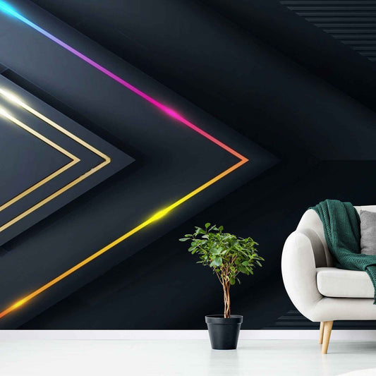 Luxury abstract wallpaper mural in 3D creating a sophisticated ambiance