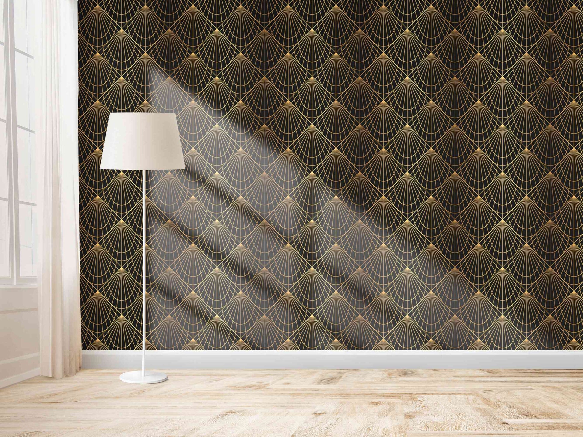 Removable luxury wallpaper ideal for apartment living.