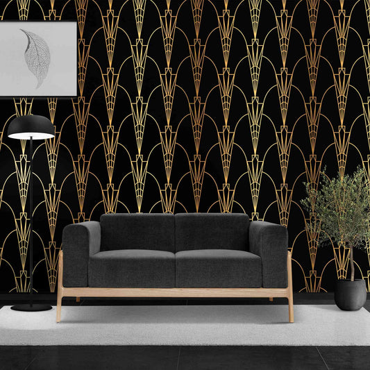Luxury living room wallpaper enhancing the elegance and sophistication of your living space.