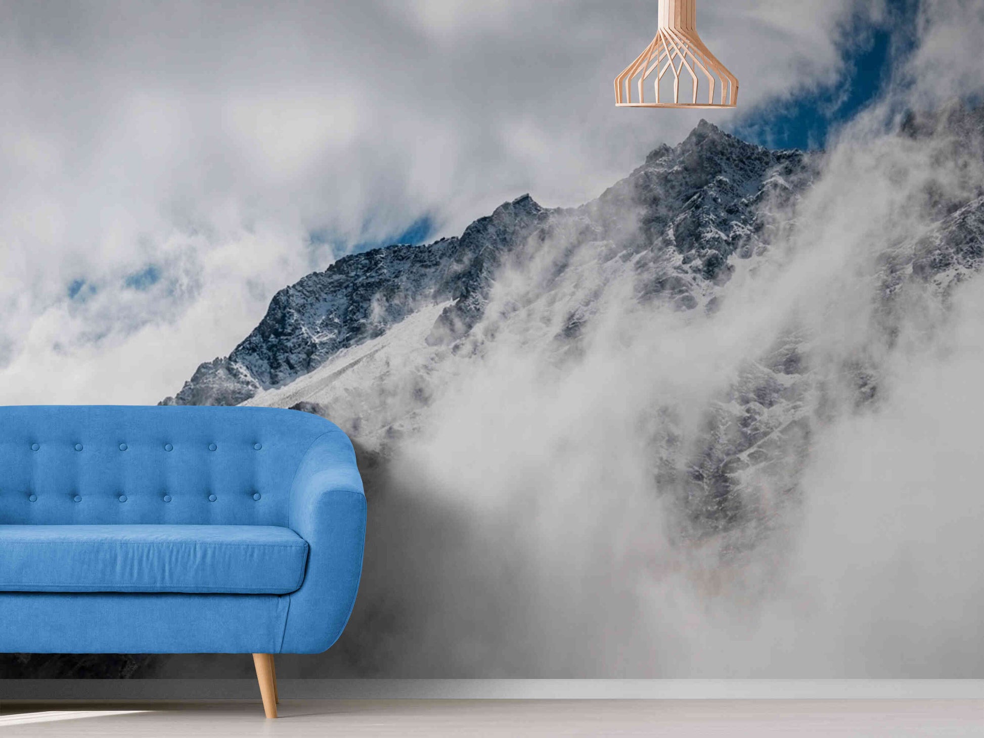 Majestic mountains view in our wall mural, transforming rooms into natural sanctuaries.