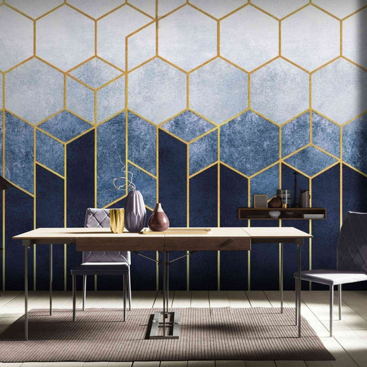 Modern 3D Wallpaper with Geometric Pattern for living room