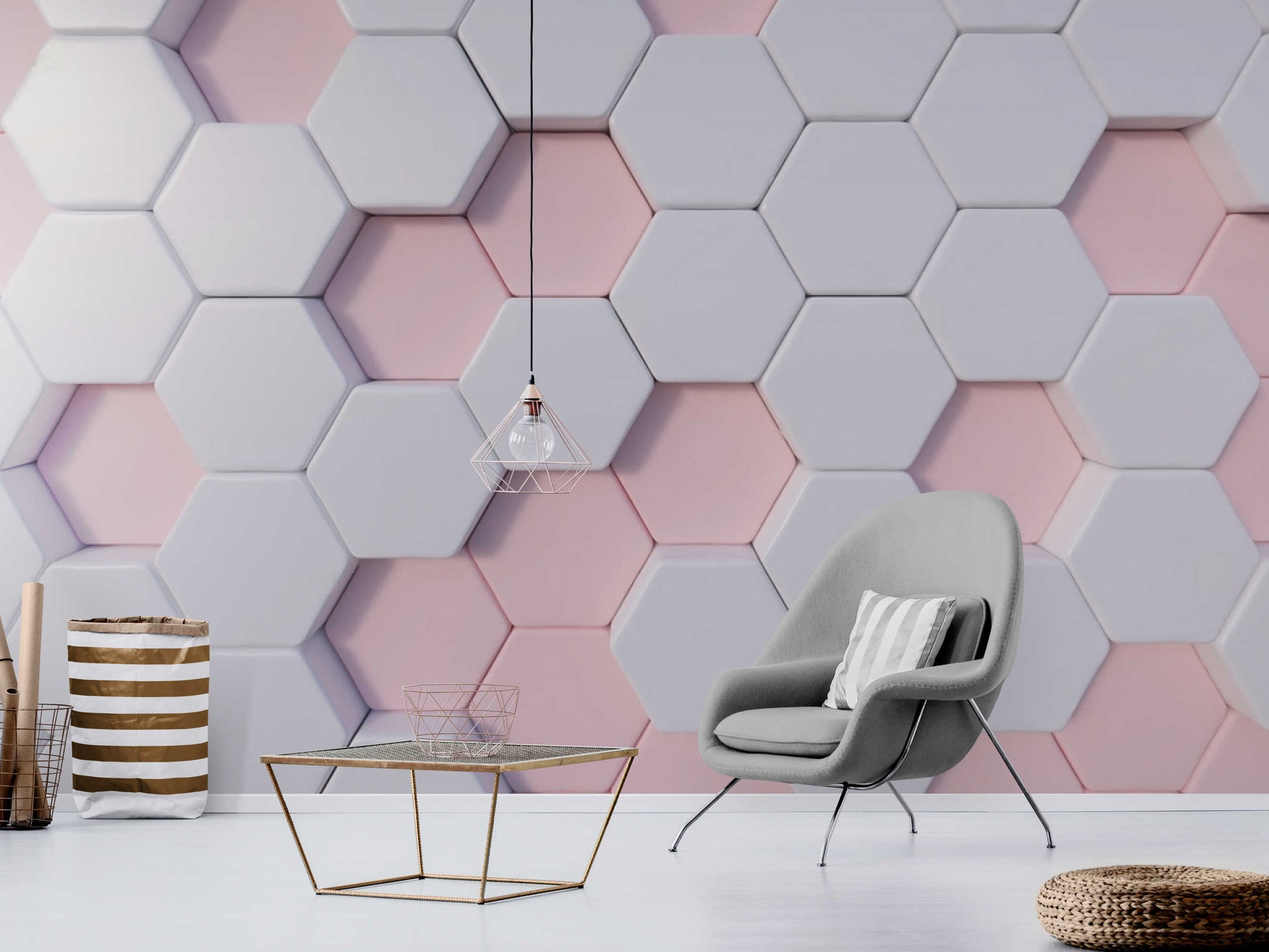 Modern Abstract Hexagon Wallpaper