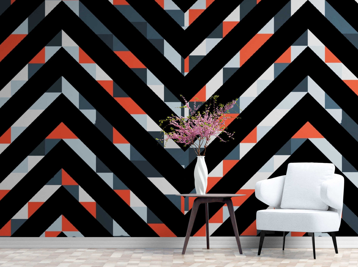 Stylish geometric wall art adding a contemporary touch to any space