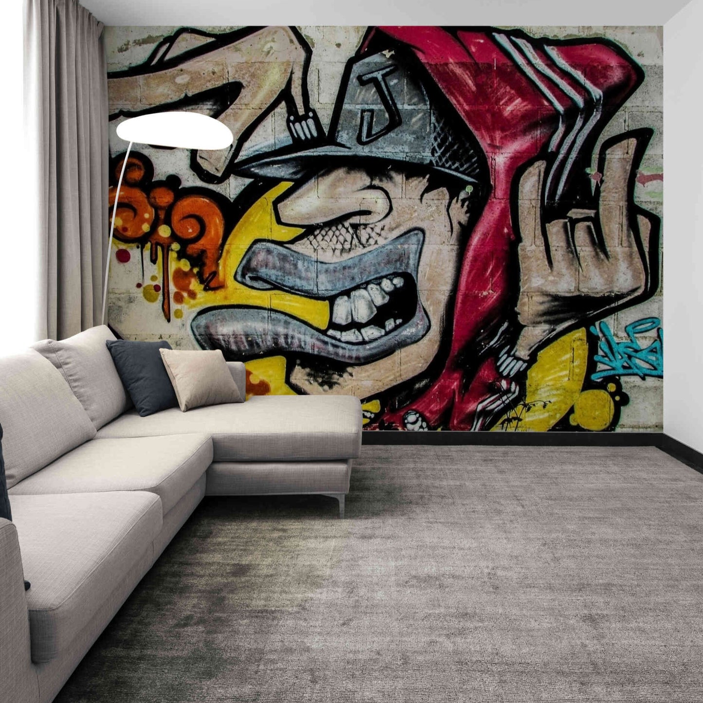 Legends of rap immortalized in vibrant graffiti on a wall mural, celebrating hip-hop culture."