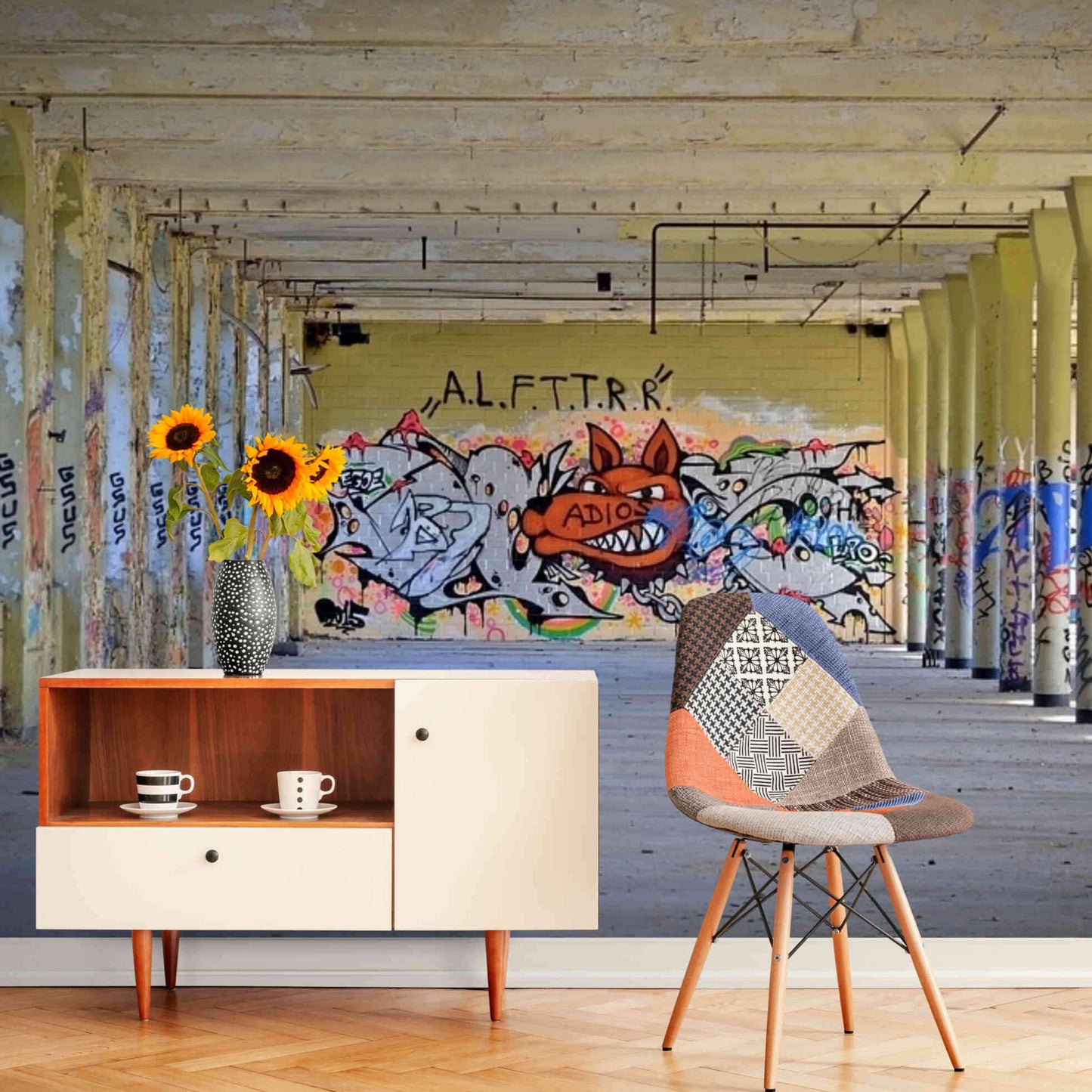 Urban Intrigue Graffiti Removable Wallpaper